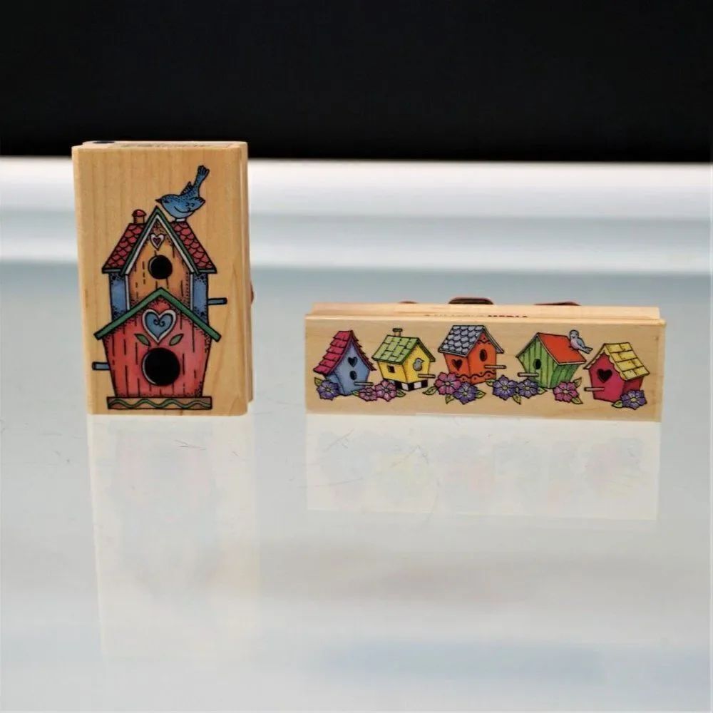 Easter Spring Stamps Sweetheart Birdhouses All Night Media Rubber Stampede